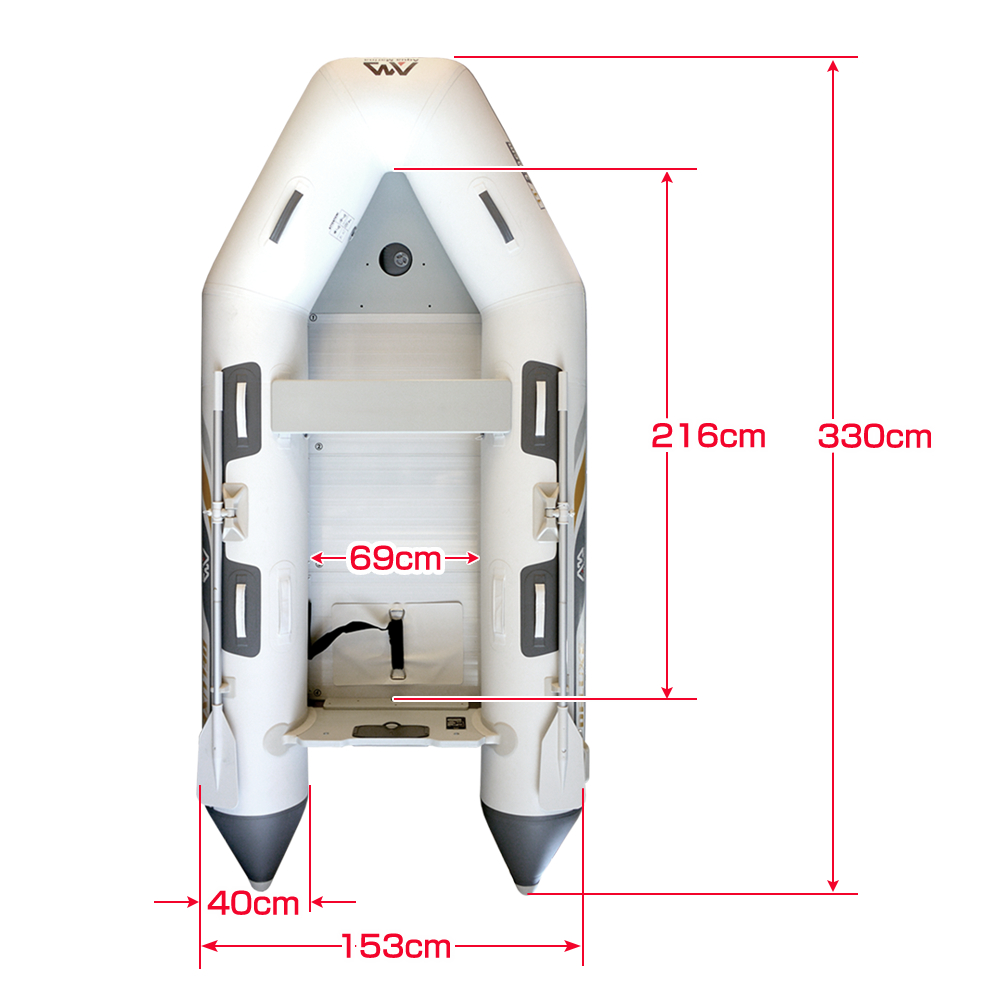 アクアマリーナ ゴムボート DELUXE Sports boat. 3.3m with Aluminum Deck（デラックス330） 08