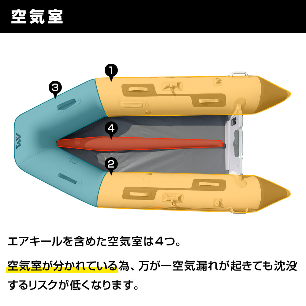 アクアマリーナ ゴムボート DELUXE   Sports boat. 2.77m with Aluminum Deck（デラックス 277 アルミフロア） 06